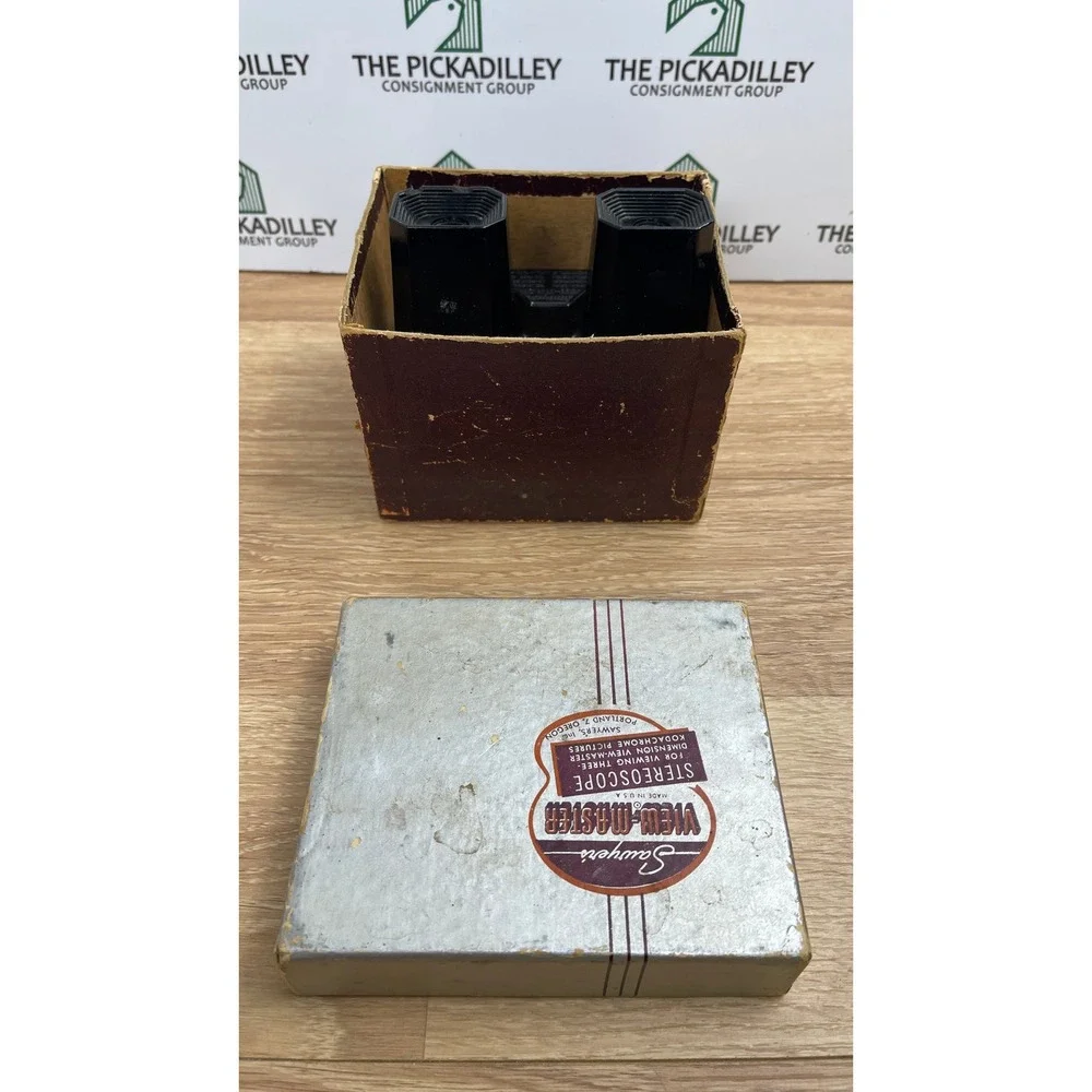 Vintage Sawyers View-Master Stereoscope Model B Black 3D Viewer w Original Box